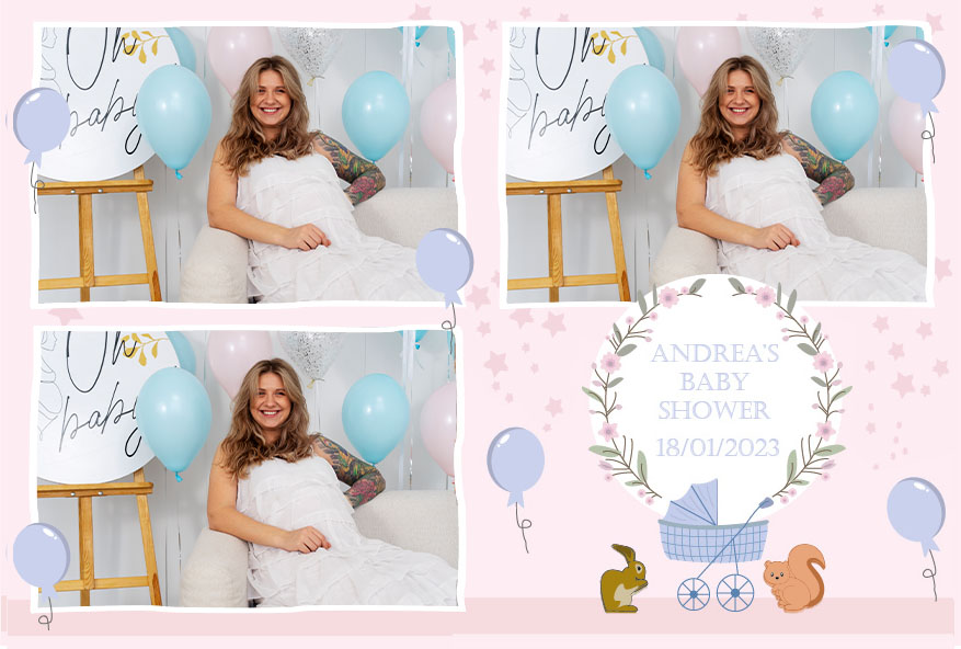 Baby Shower 4×6 Horizontal Free dslrBooth Template