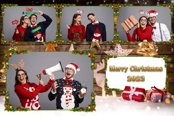 free christmas dslrbooth template