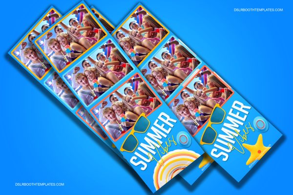 Summer vibes 2x6 strip Free dslrBooth Template