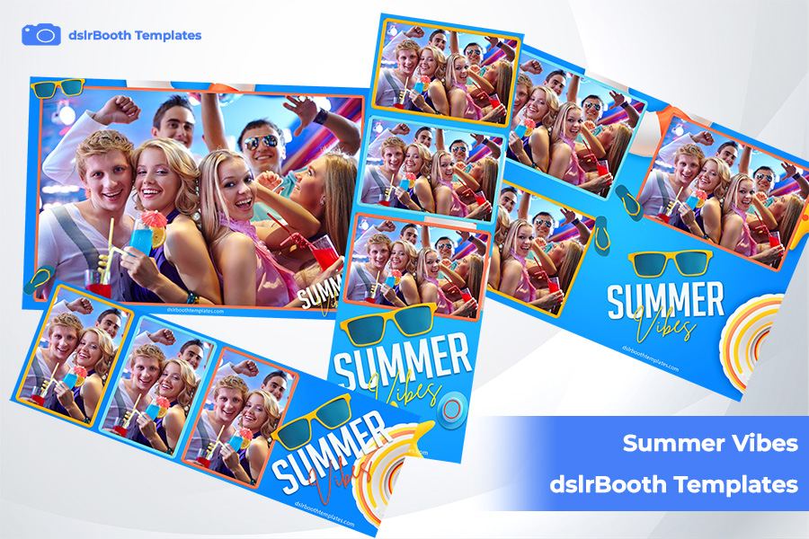 Summer Vibes Premium dslrBooth Template Pack
