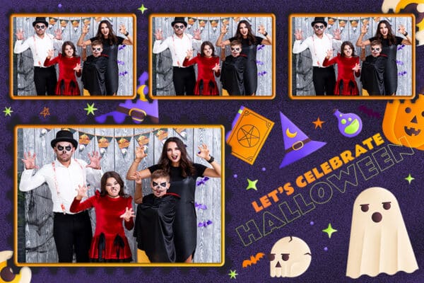 Halloween 4 poses 4x6 Horizontal Sample