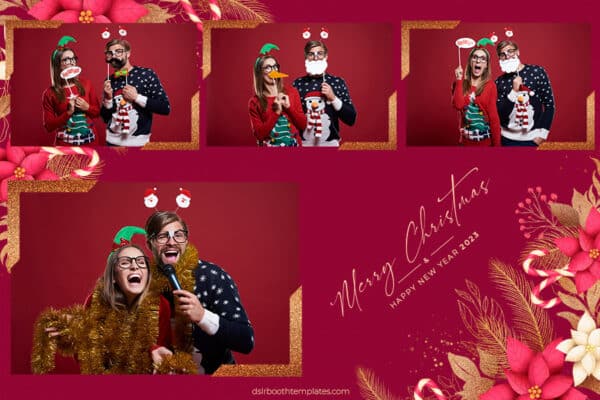 Red Christmas Premium dslrBooth Template Pack - Image 2