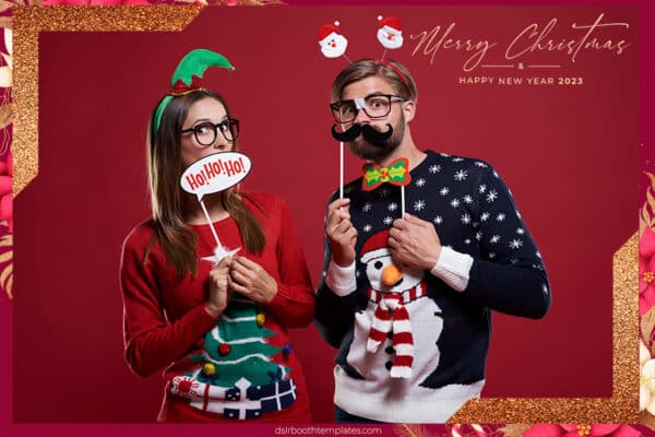 Red Christmas Premium dslrBooth Template Pack - Image 5